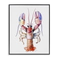 thumbnail image 1 of Stupell Industries Coastal Coral Claw Lobster Black Framed Giclee Art, 11 x 14, by Shelly Craig, 1 of 8