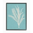 thumbnail image 1 of Stupell Industries Coral Seaweed Cyan White Beach Design Framed Wall Art by Vision Studio, 11" x 14", Black Framed, 1 of 1