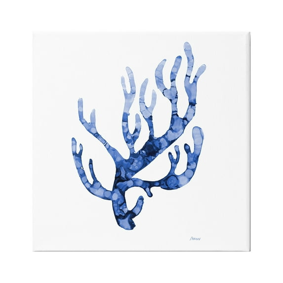 Stupell Industries Coral Sprig Marine Life Plant Watercolor Detail Painting Gallery Wrapped Canvas Print Wall Art, Design by Patti Mann