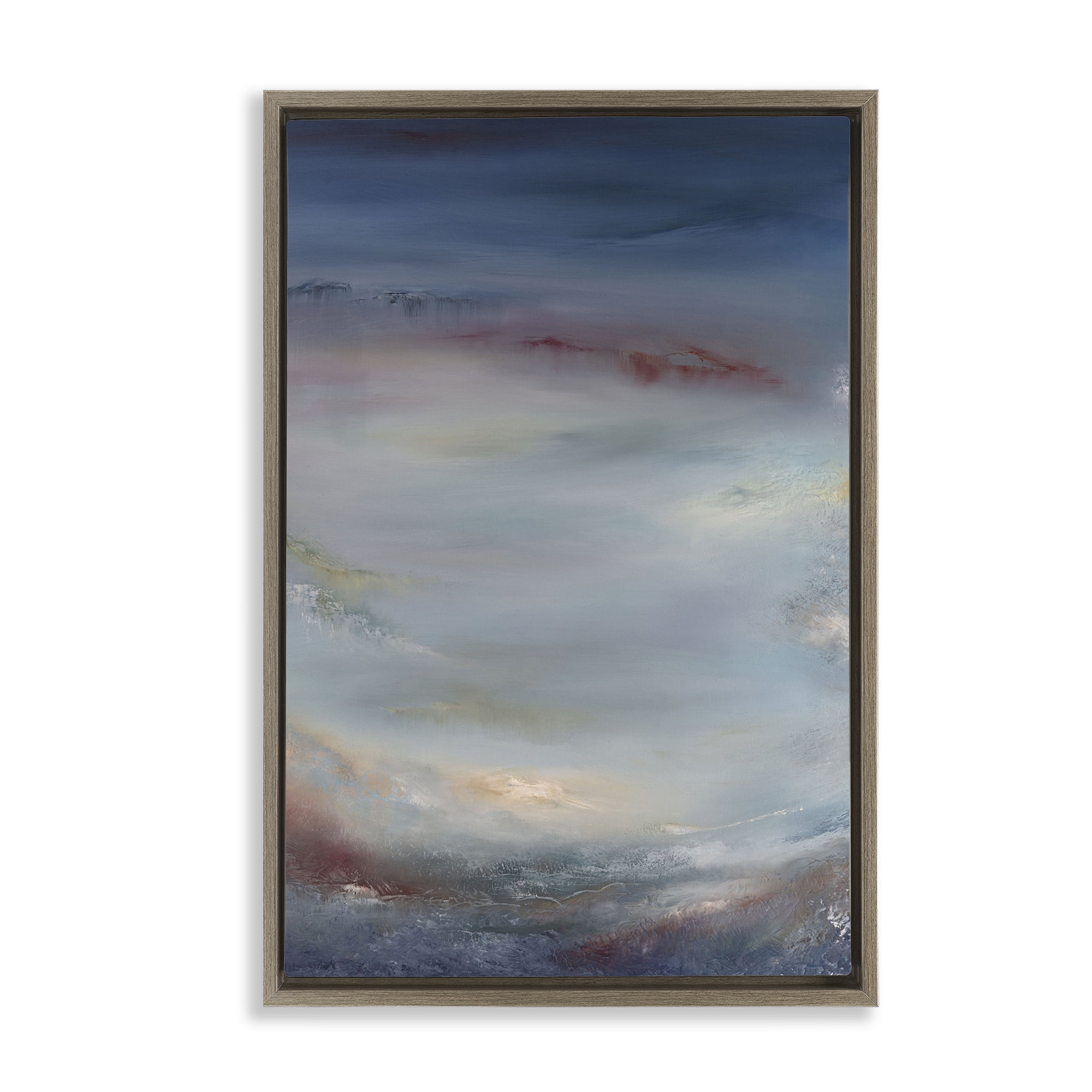 Stupell Industries Coral Underwater Impression Abstract Painting Brown Floater Framed Canvas Art Print Wall Art, 21 x 31