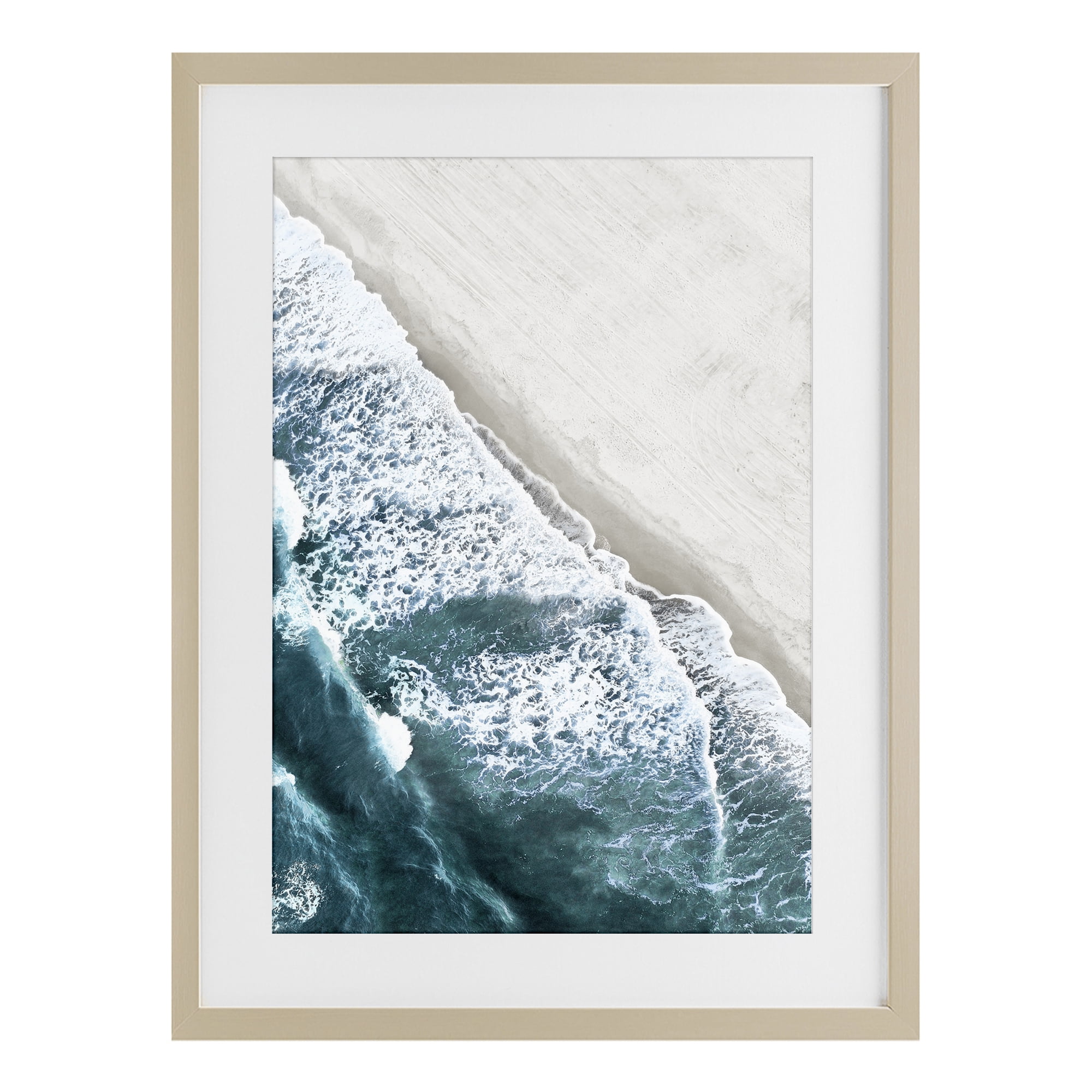 Stupell Industries Corolla Beach Breezy Shoreline Birch Framed Print Under Glass, design by Natalie Carpentieri