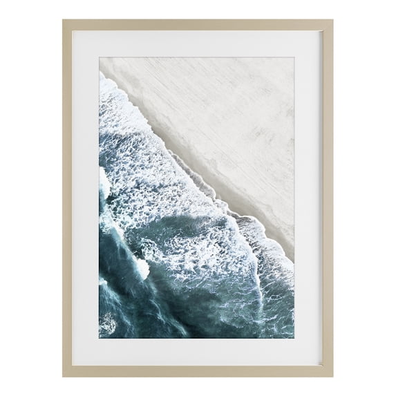 Stupell Industries Coastal Corolla Beach Breezy Shoreline Birch Framed Print Under Glass, 14 x 20, by Natalie Carpentieri