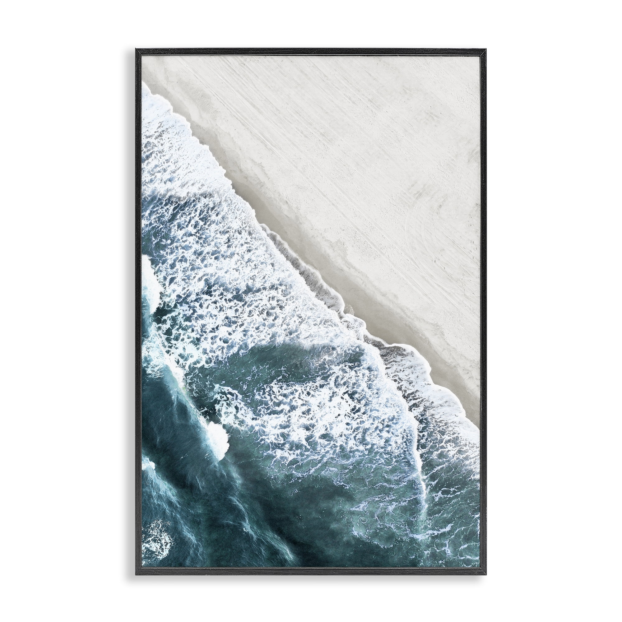 Stupell Industries Corolla Beach Breezy Shoreline Black Framed Giclee Art, design by Natalie Carpentieri