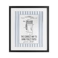 thumbnail image 1 of Stupell Industries Correct Way Toilet Paper Black Framed Print Under Glass design by Lettered and Lined, 16 x 13, 1 of 10