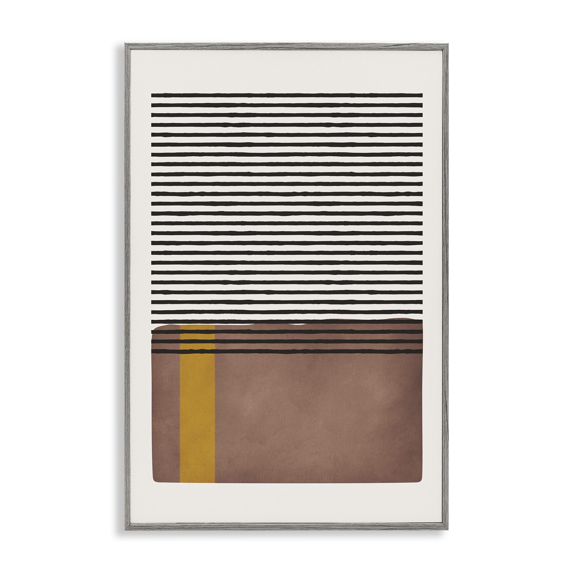 Stupell Industries Cosby Street Abstraction Abstract Painting Gray Framed Art Print Wall Art, 12 x 18
