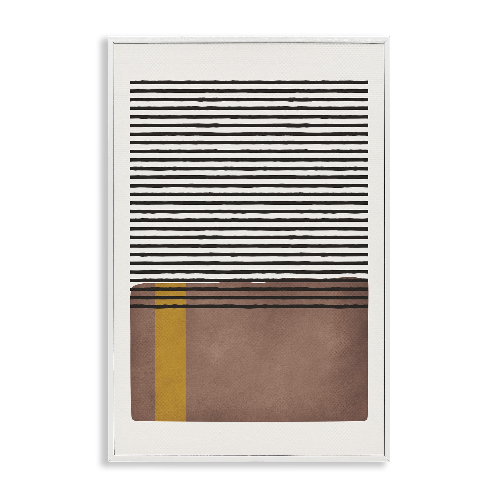 Stupell Industries Cosby Street Abstraction Abstract Painting White Framed Art Print Wall Art, 16 x 24