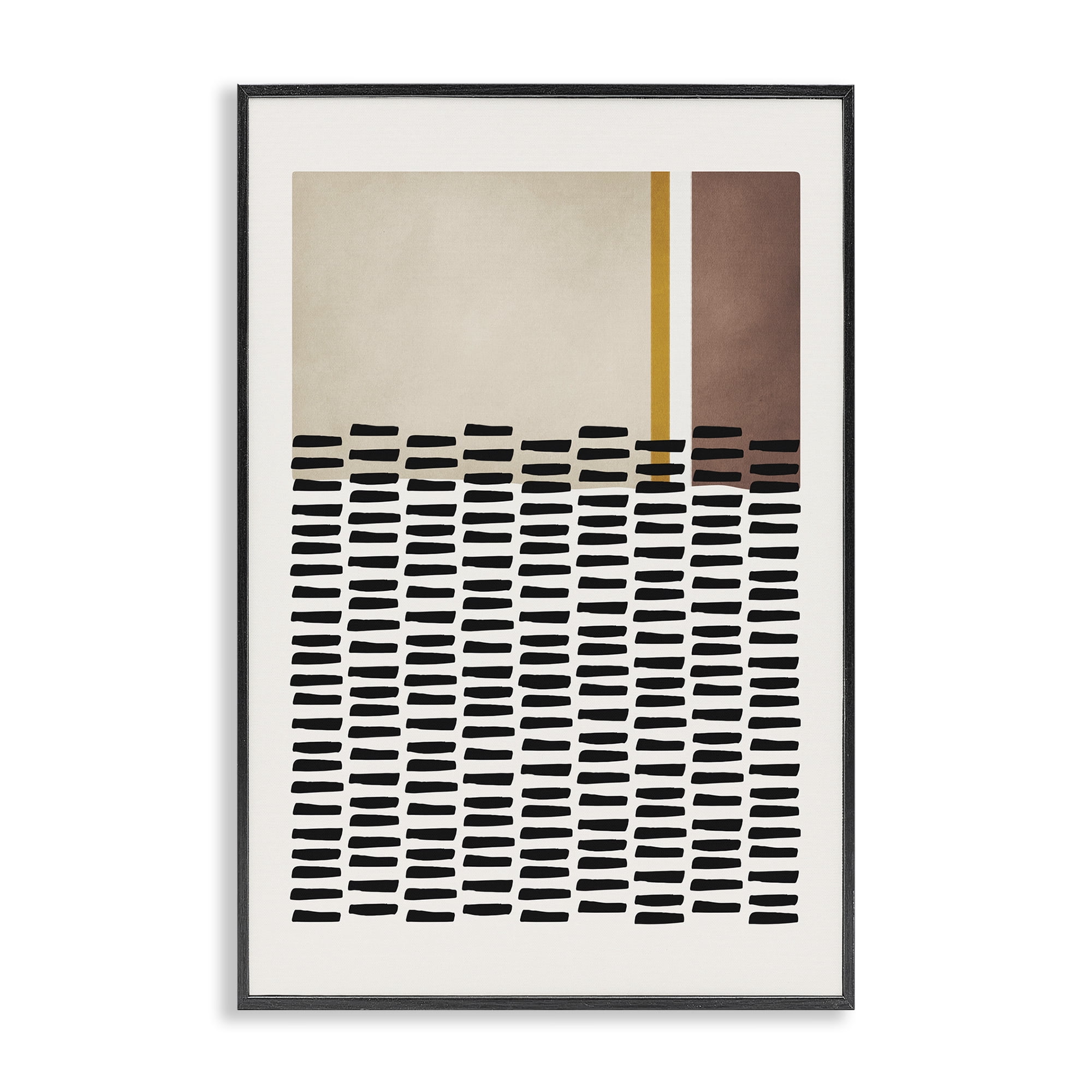 Stupell Industries Cosby Street Patterned Abstract Painting Black Framed Art Print Wall Art, 20 x 30