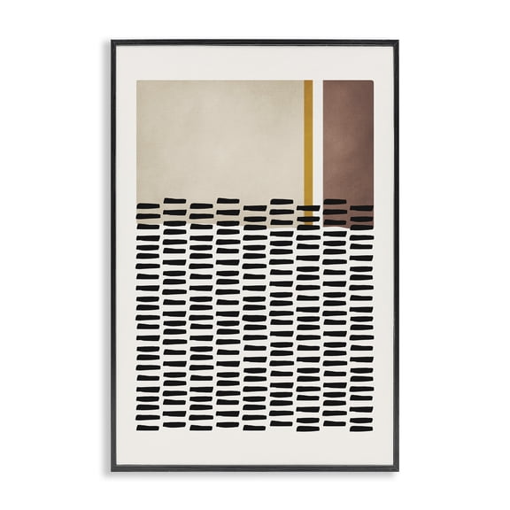 Stupell Industries Cosby Street Patterned Abstract Painting Black Framed Art Print Wall Art, 20 x 30