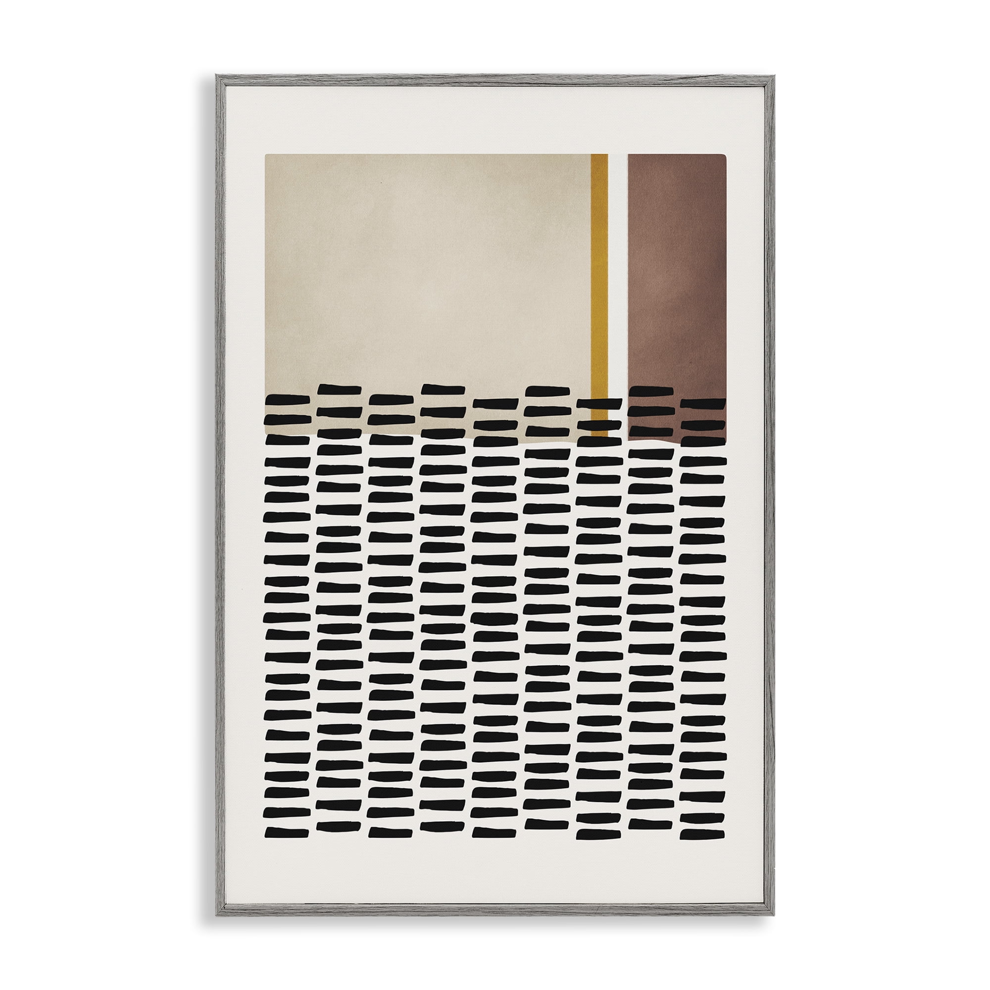 Stupell Industries Cosby Street Patterned Abstract Painting Gray Framed Art Print Wall Art, 16 x 24