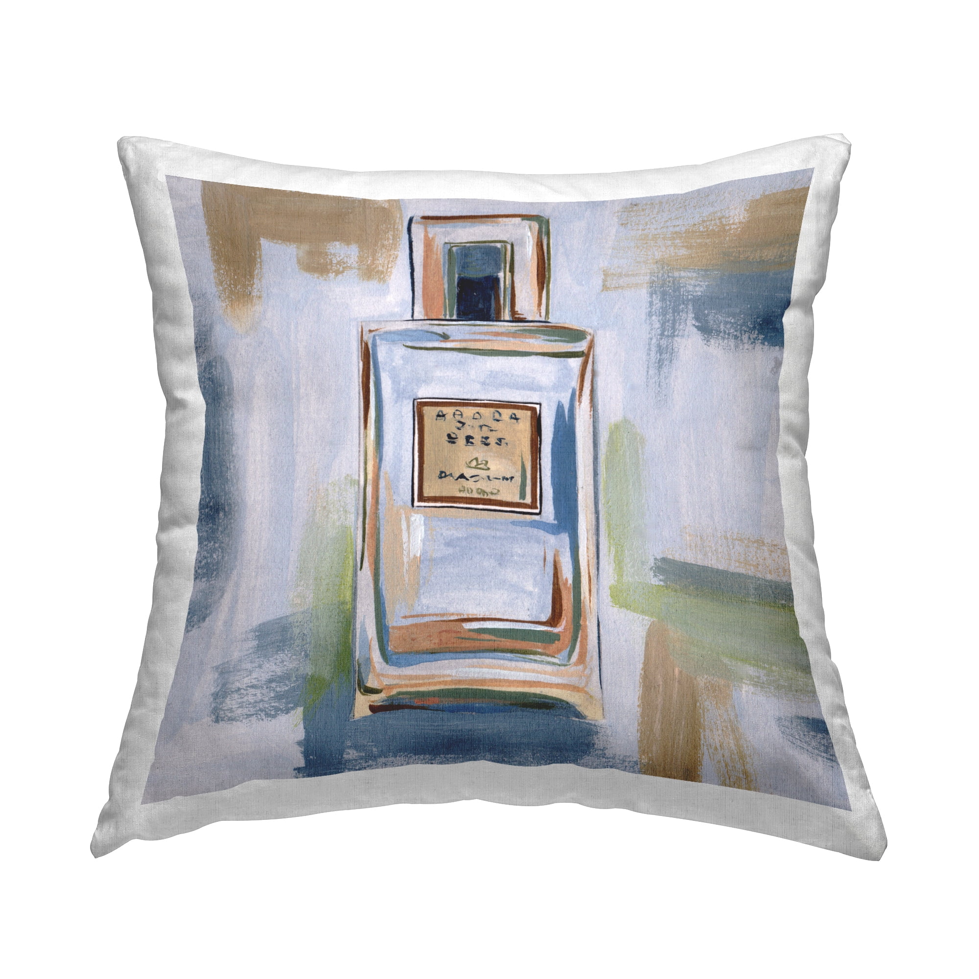 Stupell Industries Cosmetics Bottle Brush Strokes Decorative Printed Throw Pillow Design by Melissa Wang .
