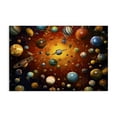 thumbnail image 1 of Stupell Industries Contemporary Cosmic Marbles Galaxy Canvas Art, 36 x 24, by Ray Powers, 1 of 8