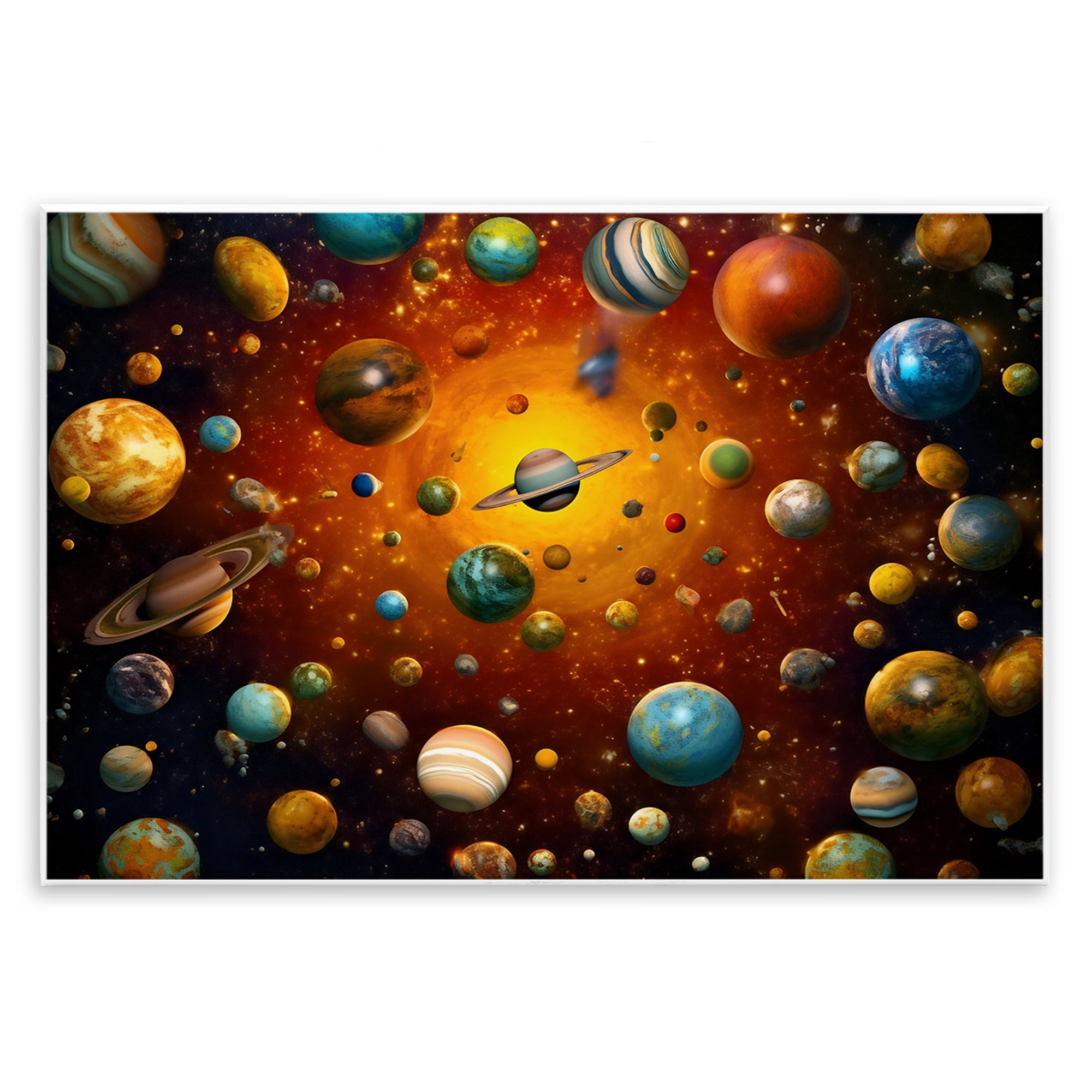 Stupell Industries Cosmic Marbles Galaxy Wall Plaque Art, design by Ray Powers