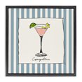 thumbnail image 1 of Stupell Industries Modern Cosmopolitan Summer Stripes Black Floating Frame Canvas Art, 18 x 18, by Susan Jill, 1 of 8