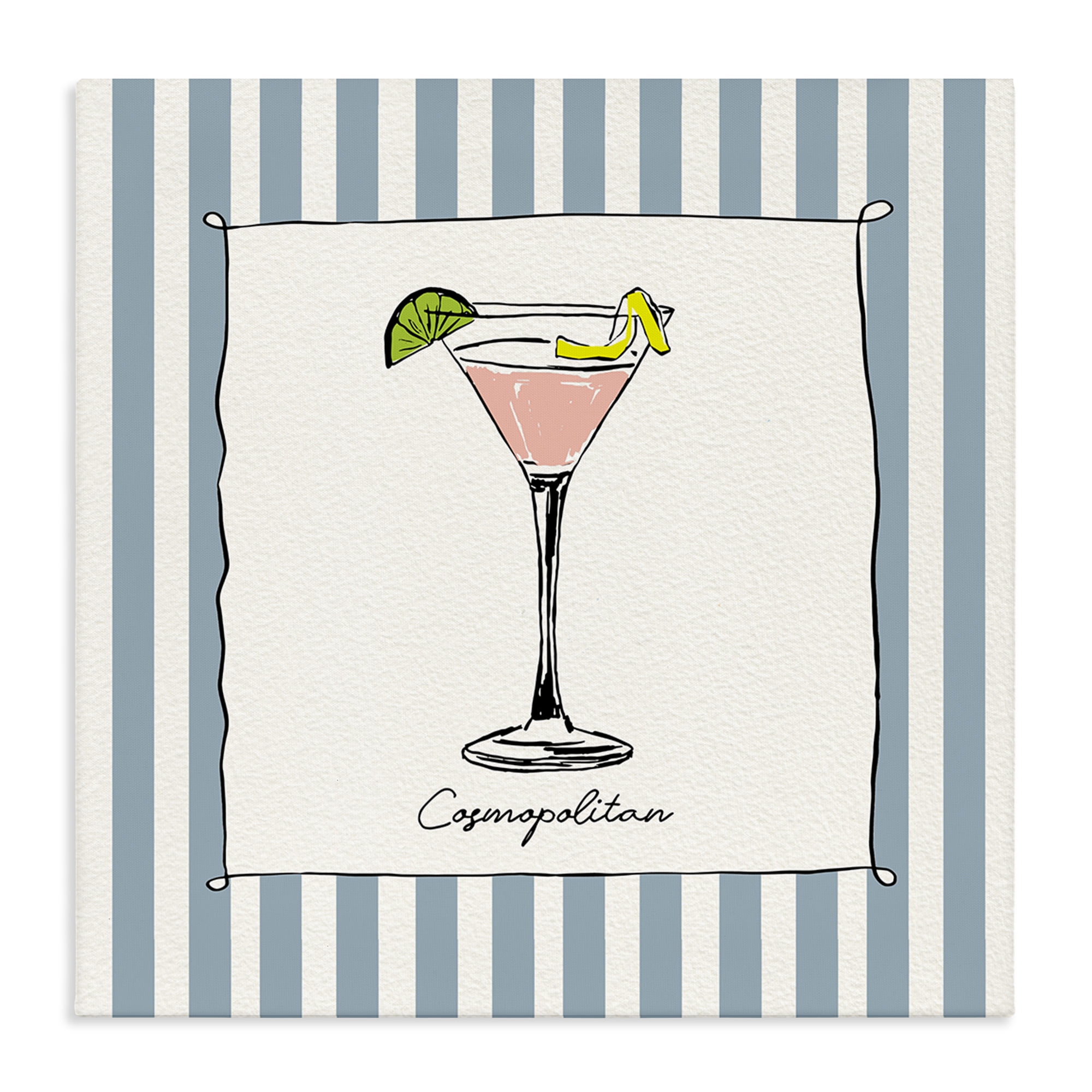 Stupell Industries Cosmopolitan Summer Stripes Canvas Wall Art, design by Susan Jill