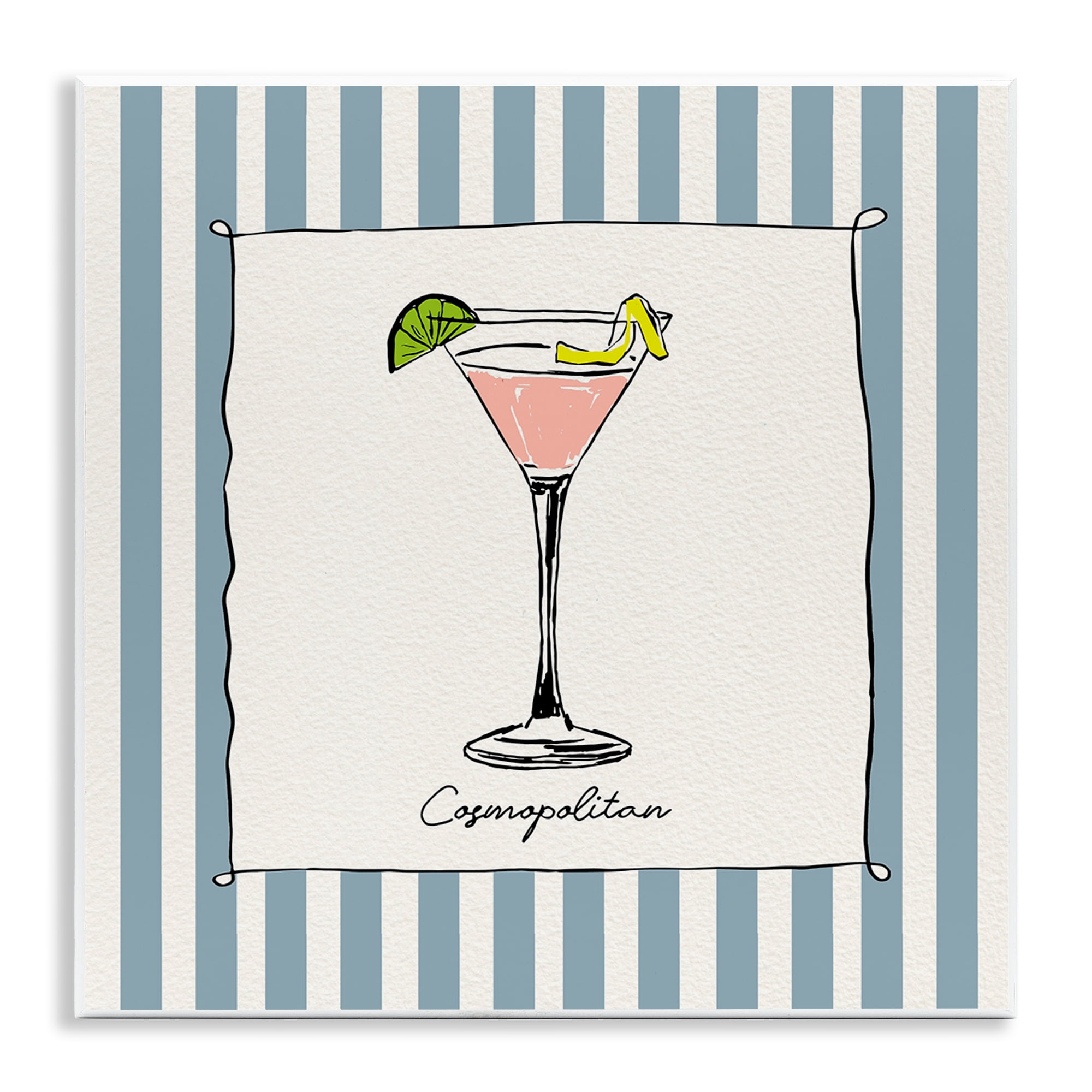 Stupell Industries Cosmopolitan Summer Stripes Wall Plaque Art, design by Susan Jill