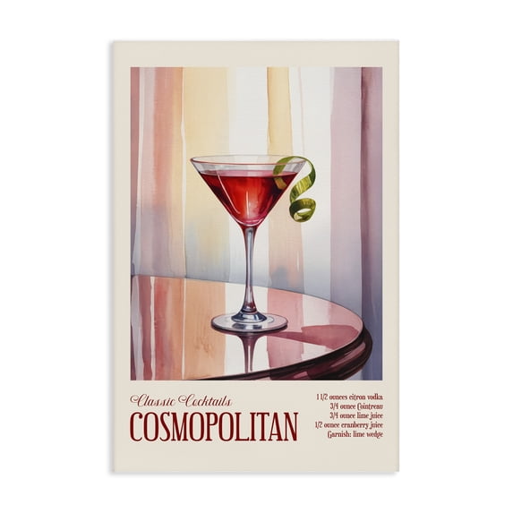 Stupell Industries Glam Cosmopolitan on Reflective Table Canvas Art, 30 x 45, by Andreas Magnusson