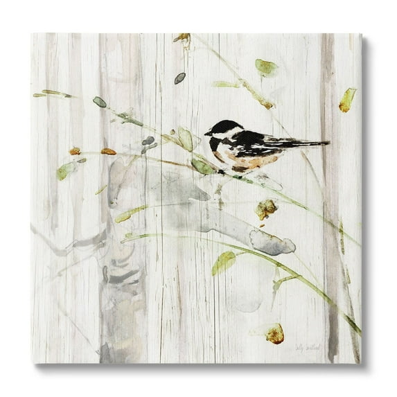 Stupell Industries Cottage Bird Botanical Nature Animals & Insects Painting Gallery Wrapped Canvas Print Wall Art