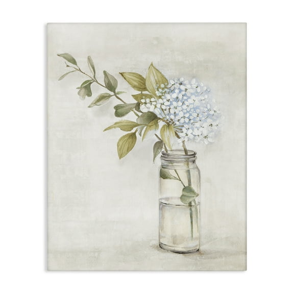 Stupell Industries Cottage Blooms in Jar Plants & Flowers Painting Wrapped Canvas Art Print Wall Art, 16 x 20