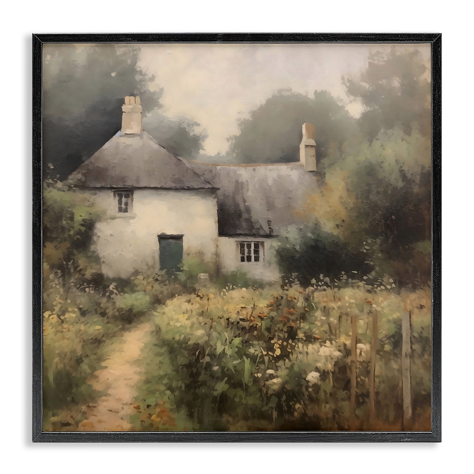 Stupell Industries Cottage Comfort in Summer Garden Black Framed Giclee Art, design by Creative Studio