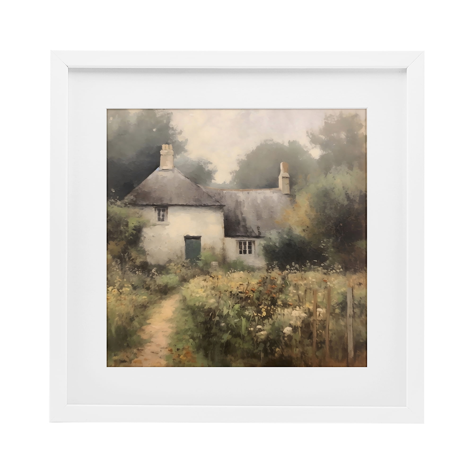 Stupell Industries Cottage Comfort in Summer Garden White Framed Print Under Glass, design by Creative Studio