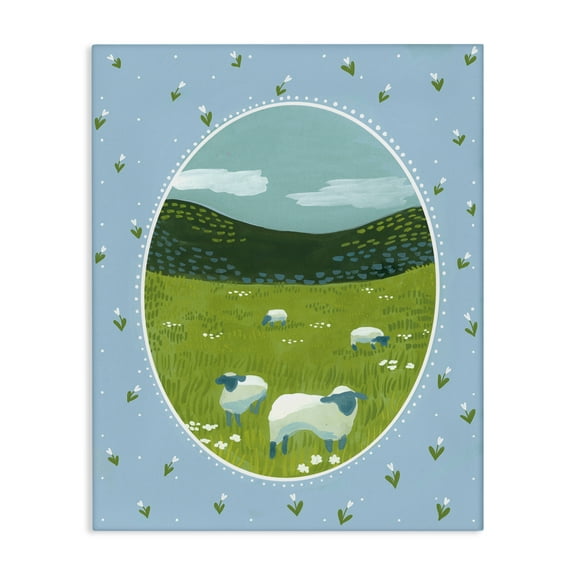 Stupell Industries Cottage Core Sheep Canvas Wall Art design by Evelyn Coleman, 20 x 16
