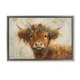 thumbnail image 1 of Stupell Industries Cottage Floral Crown Highland Gray Floating Frame Canvas Art, 25 x 17, by Petals Prints Design, 1 of 8
