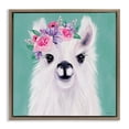 thumbnail image 1 of Stupell Industries Cottage Fluffy Floral Alpaca Brown Floating Frame Canvas Art, 18 x 18, by Elizabeth Tyndall, 1 of 8
