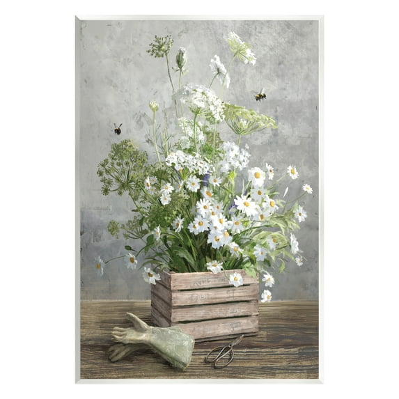 Stupell Industries Cottage Gardening Bouquet Botanical & Floral Painting Unframed Art Print Wall Art, 10 x 15