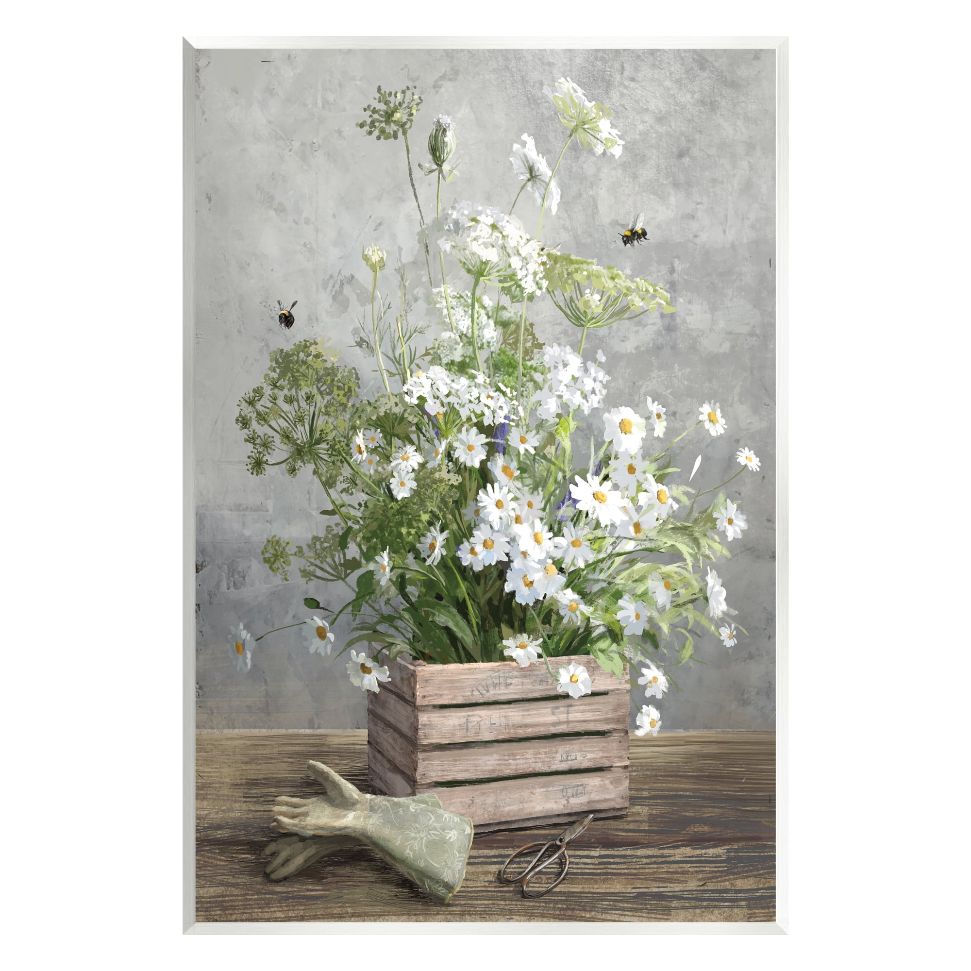Stupell Industries Cottage Gardening Bouquet Botanical & Floral Painting Unframed Art Print Wall Art, 13 x 19