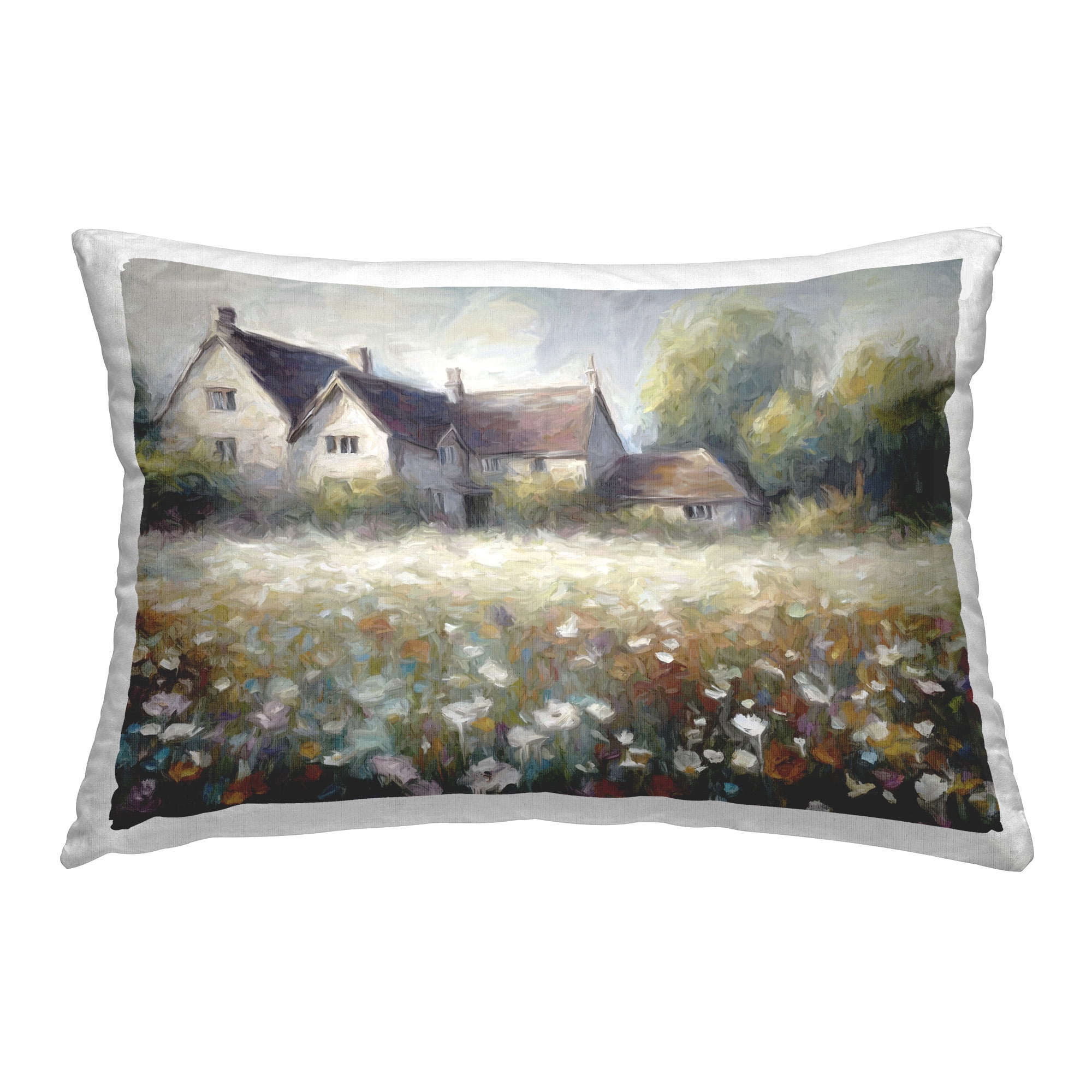 Stupell Industries Cottage House Meadow Decorative Printed Throw Pillow Design by Ramona Murdock
