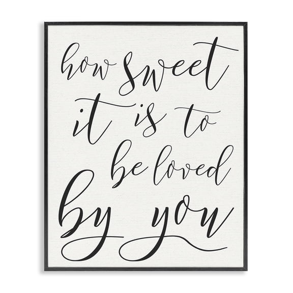 Stupell Industries Cottage How Sweet It Is Typography Black Framed Giclee Art, 11 x 14, by Lil' Rue