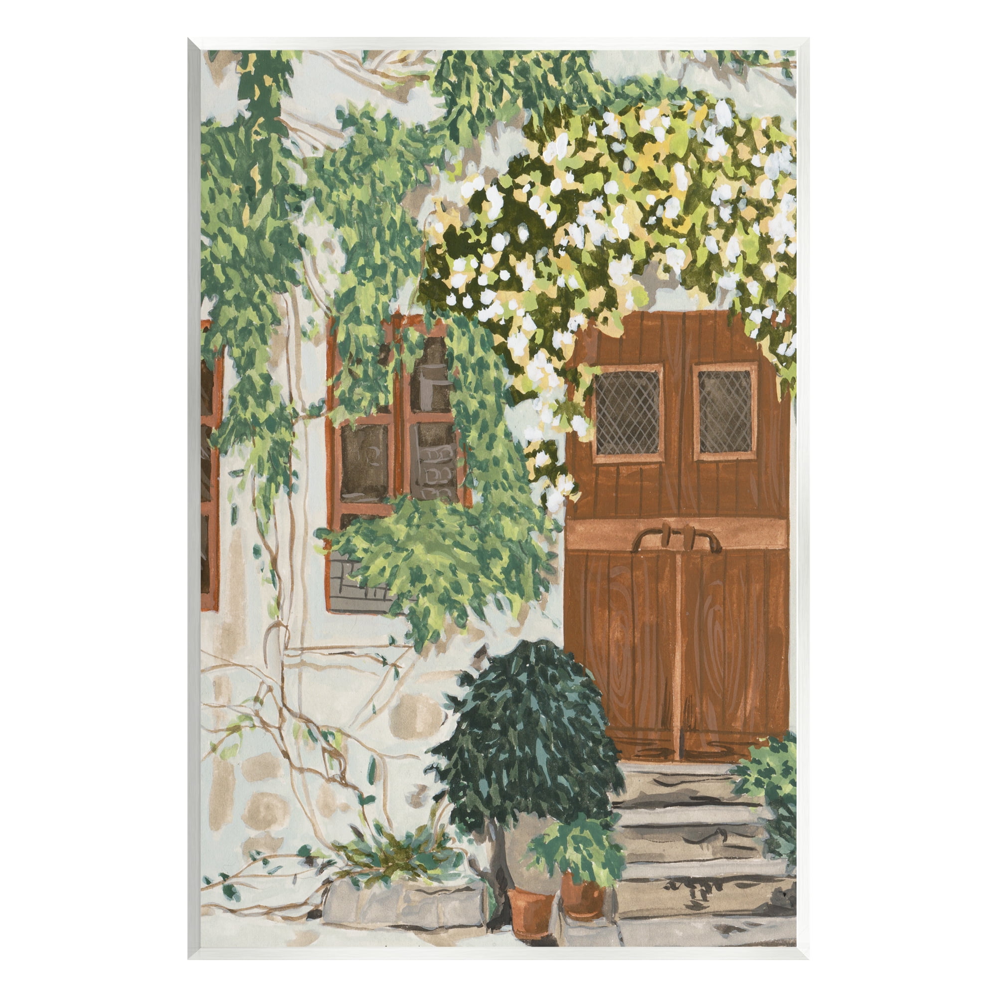 Stupell Industries Cottage Ivy & Plants Travel & Places Painting Unframed Art Print Wall Art, 13 x 19