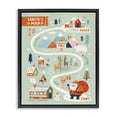 thumbnail image 1 of Stupell Industries Cottage Jolly Map Of North Pole Black Floating Frame Canvas Art, 25 x 31, by Irene Chan, 1 of 8