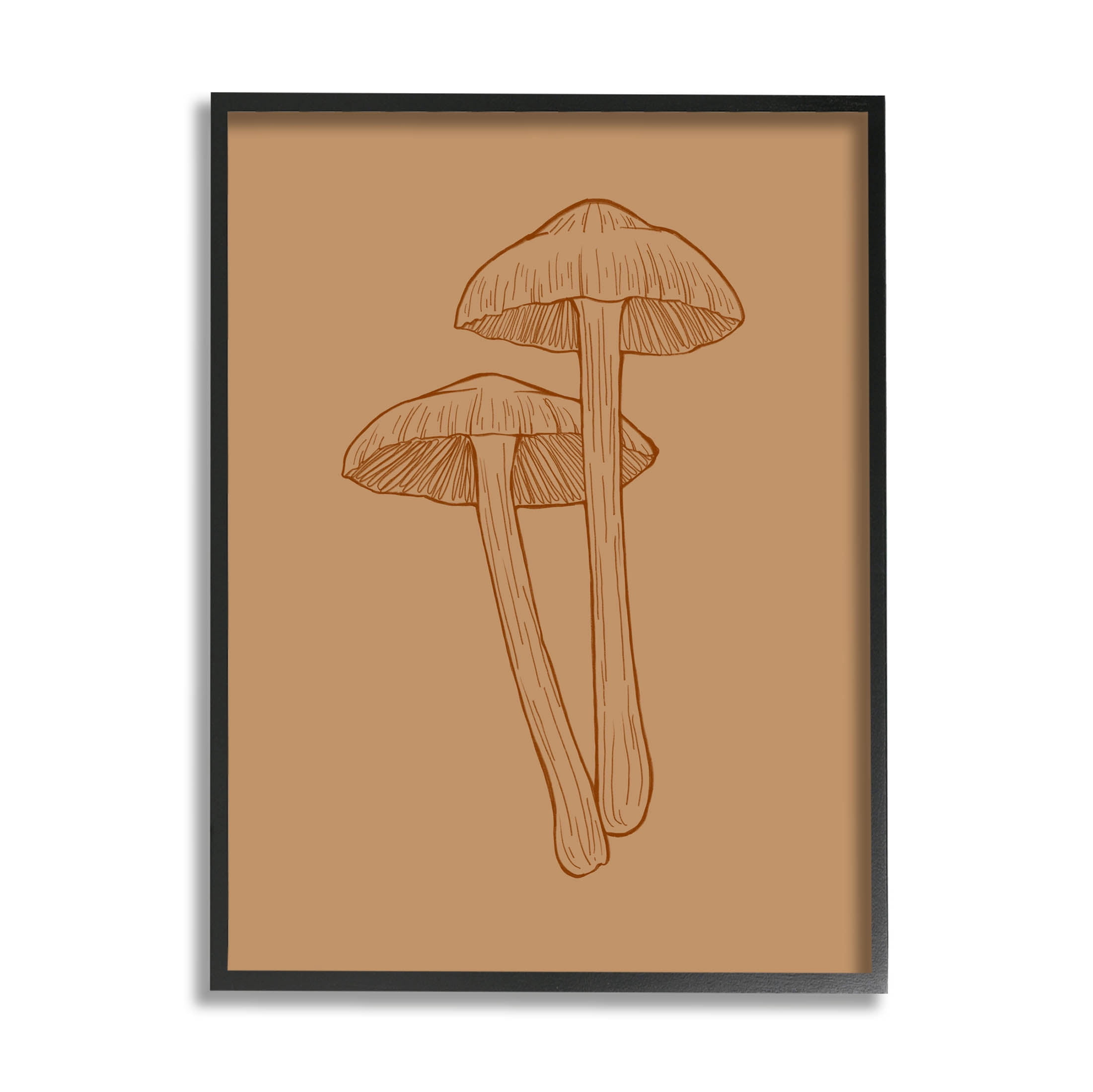 Stupell Industries Cottage Mushroom Wildlife Nature Graphic Art Black Framed Art Print Wall Art, Design by Ziwei Li