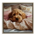 thumbnail image 1 of Stupell Industries Cottage Nap Time Cuddling Pup Brown Floating Frame Canvas Art, 25 x 25, by Jim Baldwin, 1 of 8