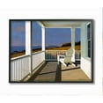 thumbnail image 1 of Stupell Industries Cottage Porch Scene at Sunset Coastal Landscape Painting Framed Wall Art Design by Zhen-Huan Lu, 16" x 20", Black Framed, 1 of 8