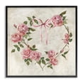 thumbnail image 1 of Stupell Industries Cottage Rose Heart Wreath Black Framed Giclee Art, 12 x 12, by Sally Swatland, 1 of 7