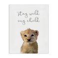 thumbnail image 1 of Stupell Industries Cottage Stay Wild Phrase Friendly Safari Lion Cub Canvas Art, 30 x 40, by Leah Straatsma, 1 of 7