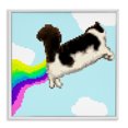 thumbnail image 1 of Stupell Industries Cottage Whimsical Cat Flying White Framed Giclee Art, 24 x 24, by June Erica Vess, 1 of 8