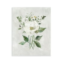 Stupell Industries Cottage White Flowers Plants & Flowers Painting Unframed Art Print Wall Art, 11 x 14