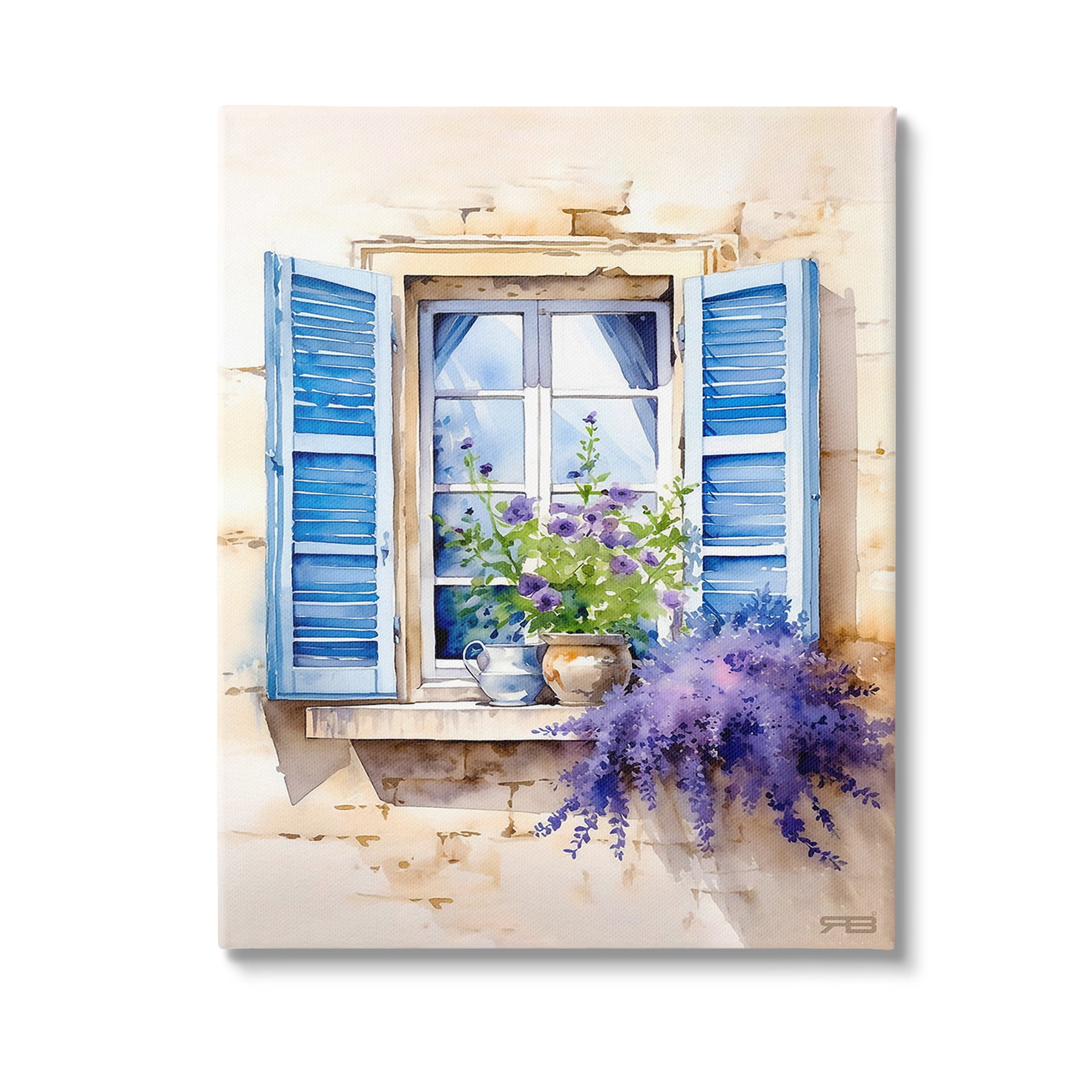 Stupell Industries Cottage Windowsill Bouquet Botanical & Floral Painting Gallery Wrapped Canvas Art Print Wall Art, 30 x 40