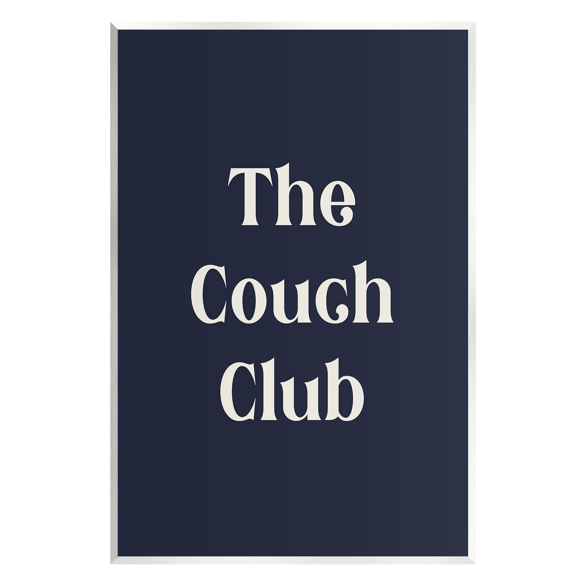 Stupell Industries Couch Club Phrase Typography Painting Unframed Art Print Wall Art, 13 x 19
