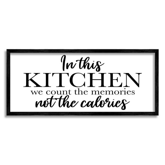 Stupell Industries Count The Memories Phrase Food & Beverage Painting Black Framed Art Print Wall Art, 24 x 10