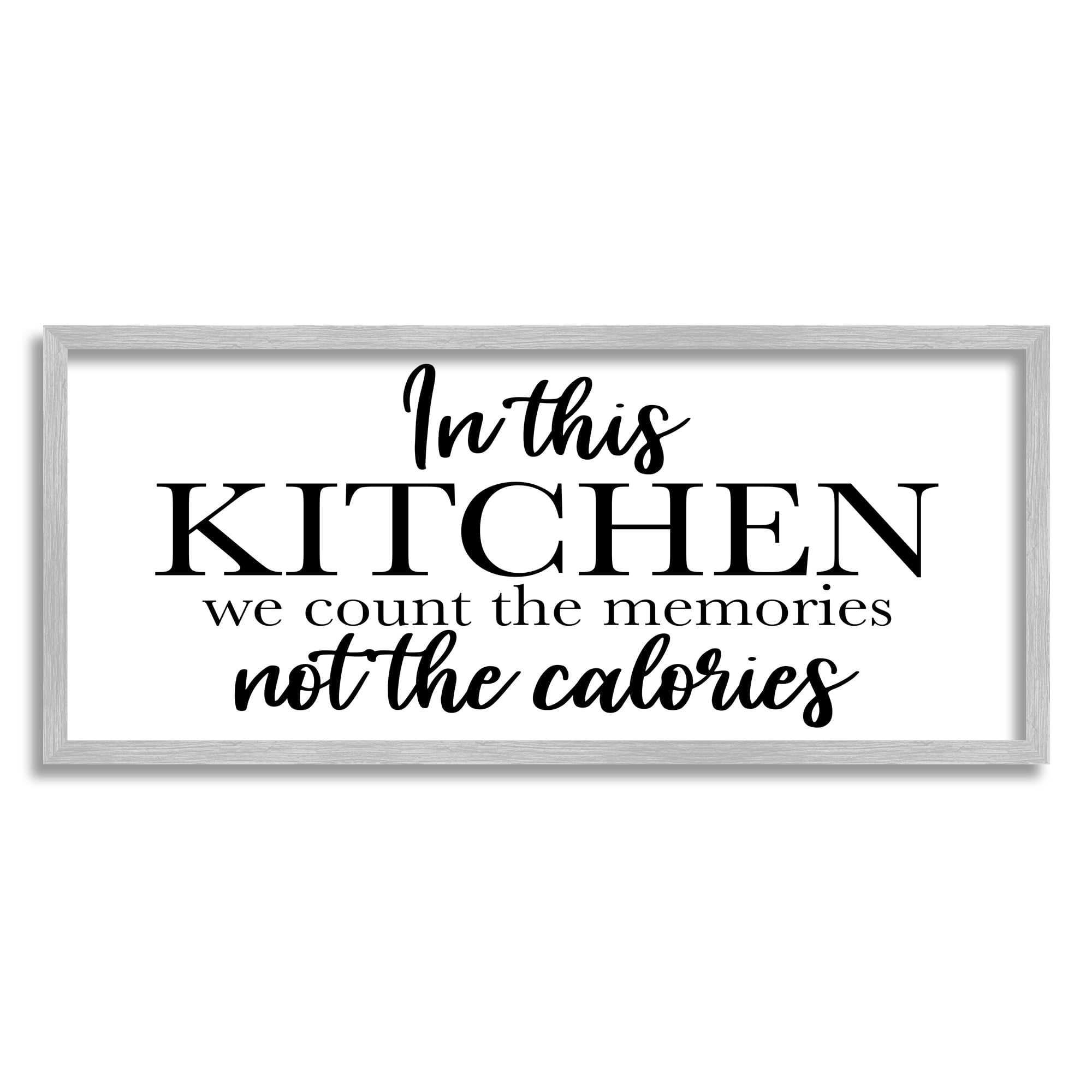 Stupell Industries Count The Memories Phrase Food & Beverage Painting Gray Framed Art Print Wall Art, 24 x 10