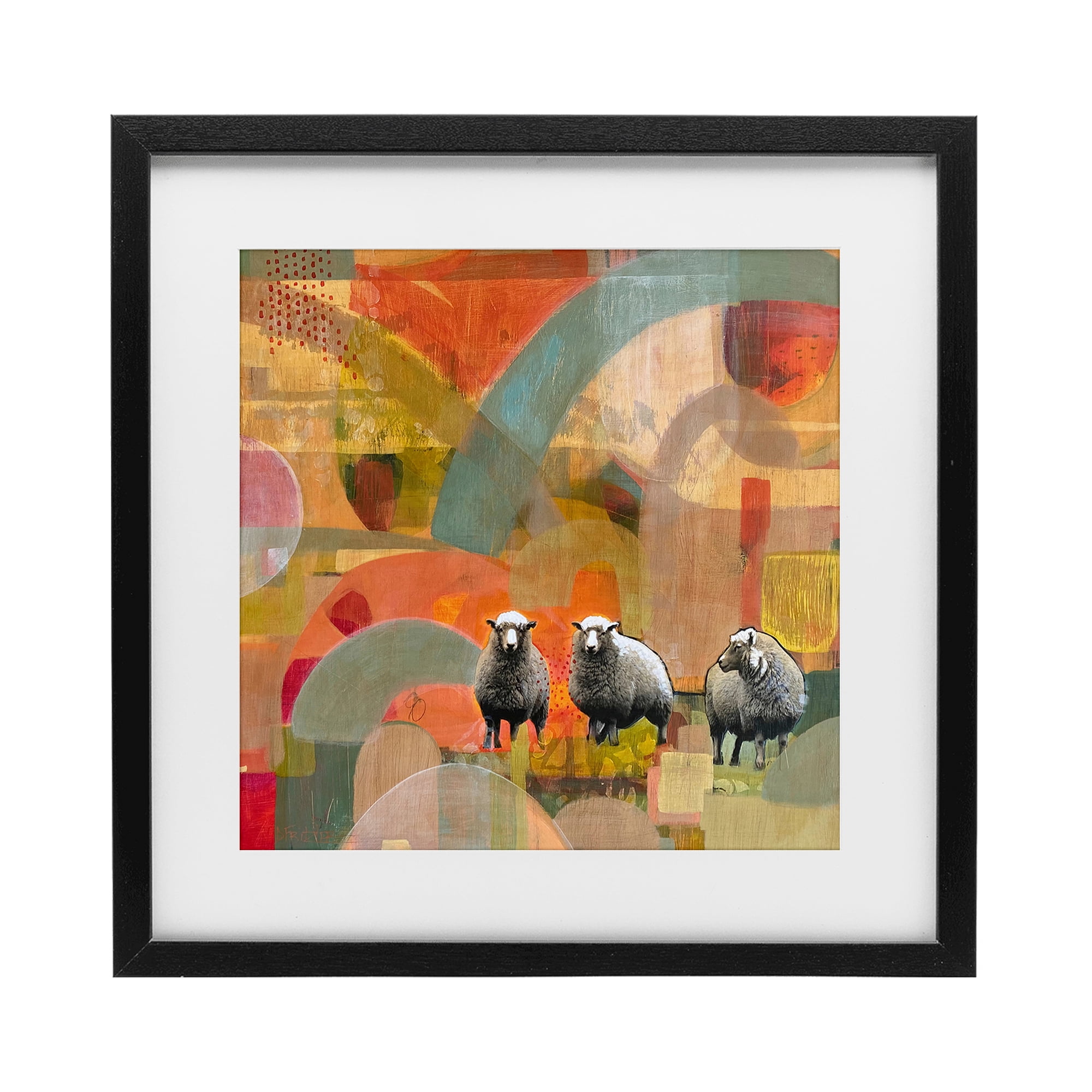 Stupell Industries Counting In My Sheep Black Framed Print Under Glass, design by Dianna Fritzler