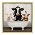 Stupell Industries Country Animals Farmhouse Claw Bathtub Animals