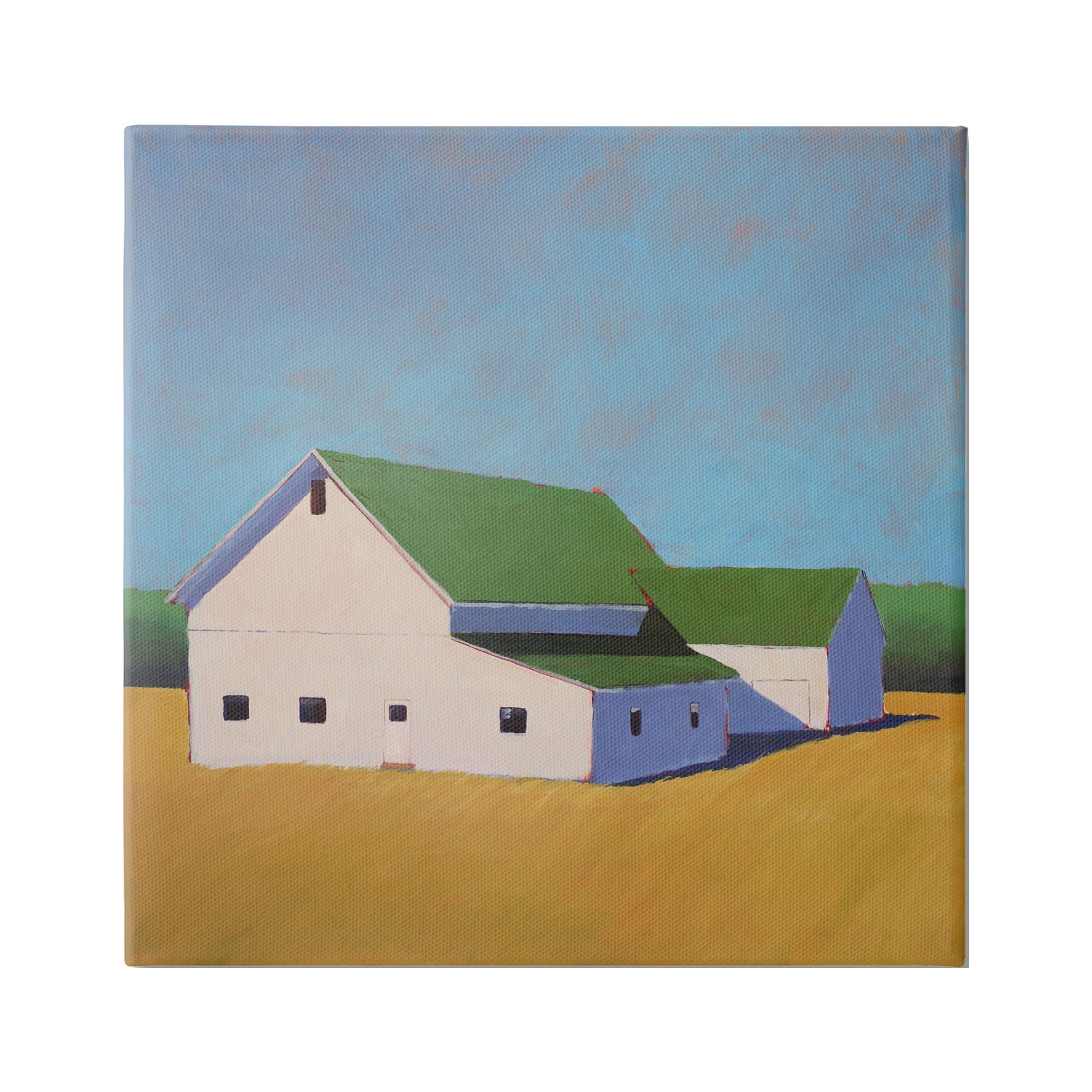 Stupell Industries Country Barn Landscape Travel & Places Painting Gallery Wrapped Canvas Art Print Wall Art, 36 x 36