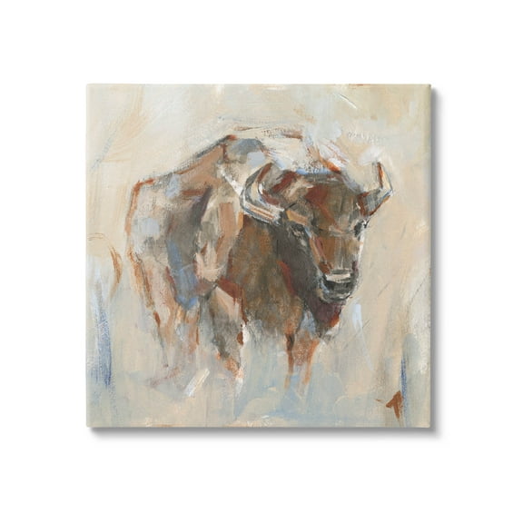 Stupell Industries Country Bison Abstract Brush Strokes Painting Gallery Wrapped Canvas Print Wall Art, Design by Ethan Harper