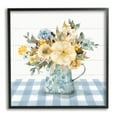 thumbnail image 1 of Stupell Industries Country Blooms on Plaid Botanical & Floral Painting Black Framed Art Print Wall Art, 12 x 12, 1 of 9