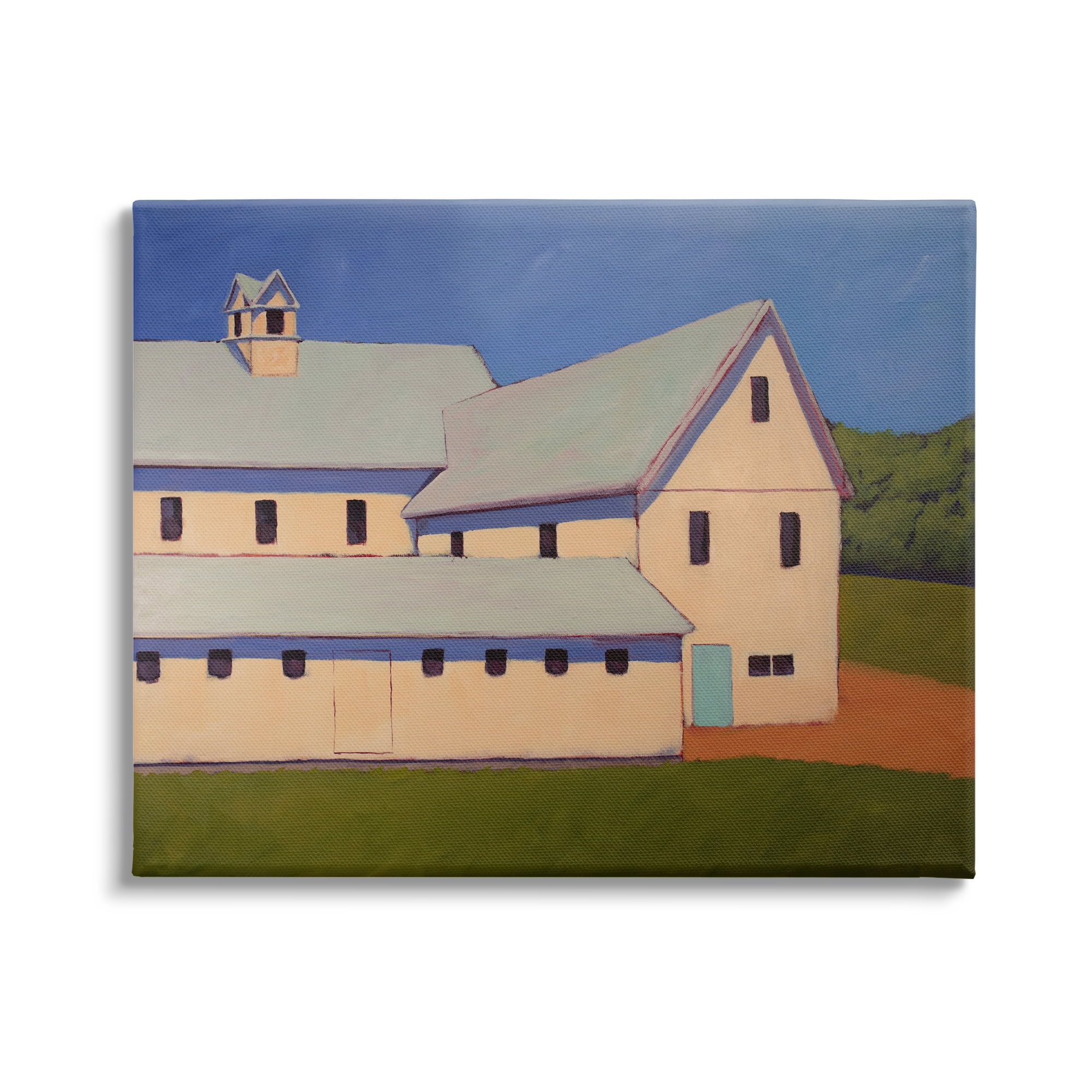 Stupell Industries Country Building Painting Travel & Places Painting Gallery Wrapped Canvas Art Print Wall Art, 48 x 36